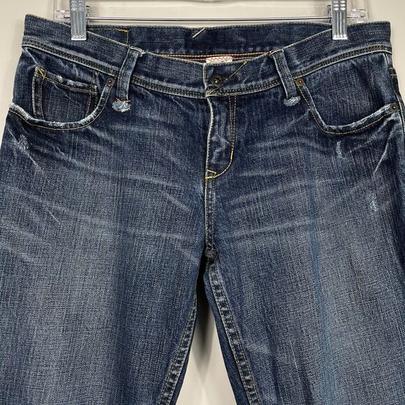 Ralph Lauren Rugby Bootcut Jeans Mens Size 29x32 Blue Skull Crossbones Old Money - Picture 6 of 14